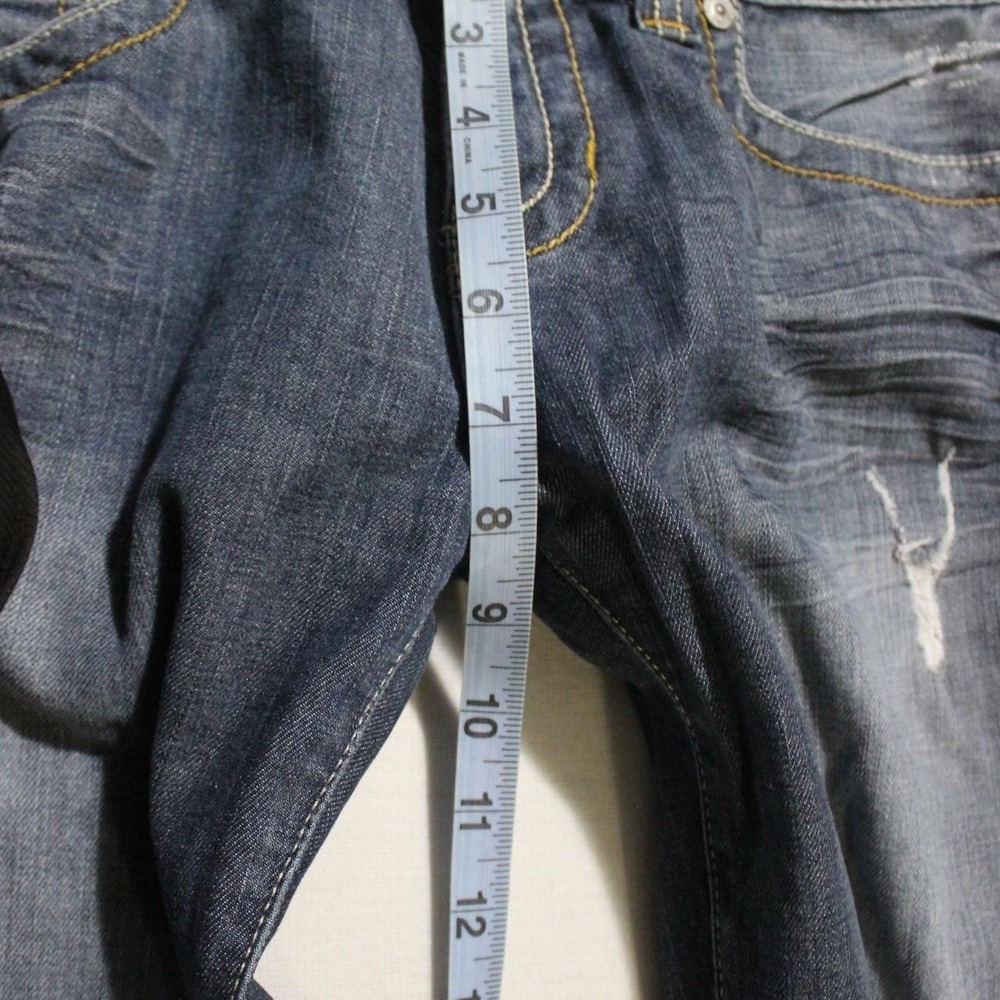 Women's Y2K Low-rise Grunge Punk Skater Daredevil Bootcut Dark Wash Guess Jeans - Picture 6 of 8